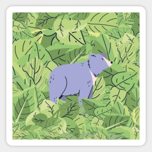 Bear in Leaves Magnet